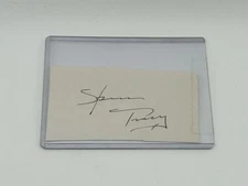Spencer Tracy Autograph on Card Hollywood Actor Oscar Winner