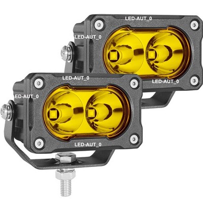 3'' S2 Sport Universal Pair Spot LED Amber Offroad Driving Cube Pods Ditch Lights