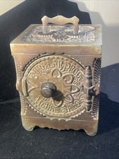 VERY RARE Vintage 1897 J.E. Stevens KEY COMBINATION SAFE No. 40 Cast Iron Bank