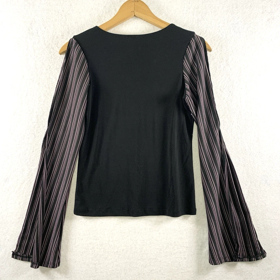 Женский топ с цветком суши размер S Cyber Fairy Y2K инди-кокетка Alt Whimsigoth с блестками - Изображение 3 из 4