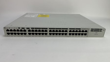 Cisco C9200-48P-E 48 Port PoE Network Switch 1x Platinum AC PSU 1kW 2x Fan GbE - Used