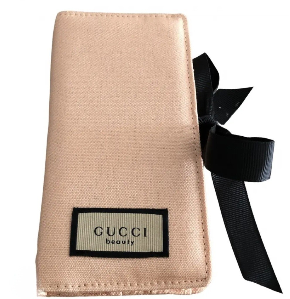 Gucci Beauty Set di Pennelli da Viaggio (3 Pezzi) Astuccio Rosa NUOVO GWP