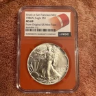 1986 (S) Silver Eagle NGC MS69 - Original US Mint Tube (Exclusive Orange Core)