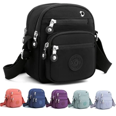 BAIGIO Vintage Women Messenger Shoulder Bag Multi Pocket Crossbody Bags Travel Handbag