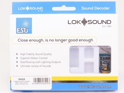 ESU LokSound 58429 V5 21MTC NEM660 Blank HO DCC Sound Decoder