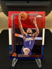 2025-26 Topps Chrome Devin Booker #195 - Red White Blue Refractor - Phoenix Suns