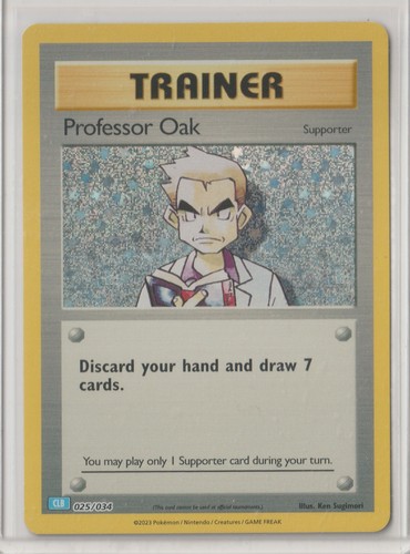 2023 Pokémon  TCG Classic: Blastoise Deck PROFESSOR OAK 25/34 MINT HOLO #2