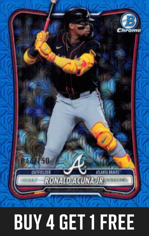 Ronald Acuña Jr. #/150 2026 Bowman Chrome Mojo Blue Refractors #23 Braves