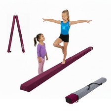 Schwebebalken klappbar, 240cm, bis 100kg Lila Turnbalken mit Tragetasche