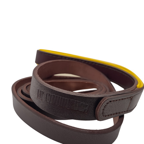 Genuine Leather Dog Leash Heavy Duty 4FT For Small-Medium And Large Dogs- Brown