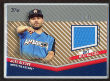 2020 Topps Update Jose Altuve Gold Parallel Jersey Relic #02/50 (RW)