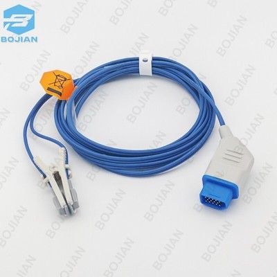Adult Ear Clip SpO2 Sensor Probe Cable 3m 14pin Compatible Nihon Kohden   @zx
