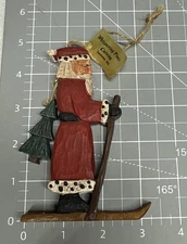 Lori Miller Collection Whispering Pines 2003 Folk Art Santa Ski Christmas Tree