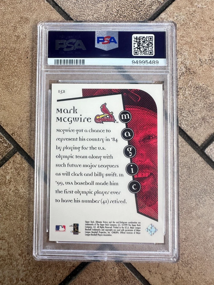 Mark McGwire 1999 Ultimate Victory Parallel 100 /100 PSA 9 Cardinals - Image 2 of 2