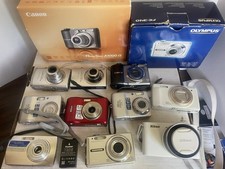 Lot 10 Nikon Coolpix,Canon,Olympus - AS IS Condition - Untested