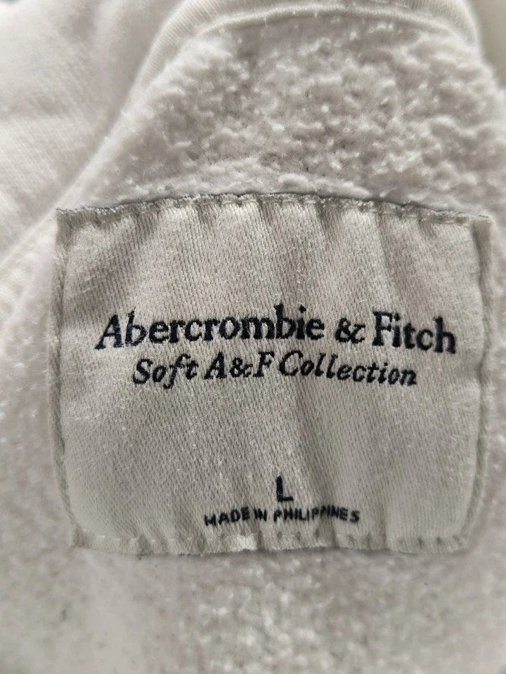 ABERCROMBIE & FITCH Sweat à capuche Dames Sweat T EU 40 blanc style décontracté - Photo 4/4
