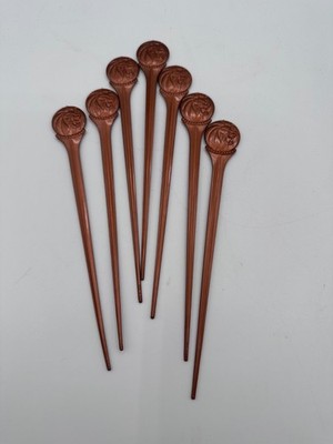 MGM Lion Swizzle Sticks Brown Plastic Set of 7