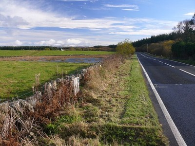 Foto A3 Die Überquerung Barskeoch überflutete Felder an der A75 und Niederbarsk um2010