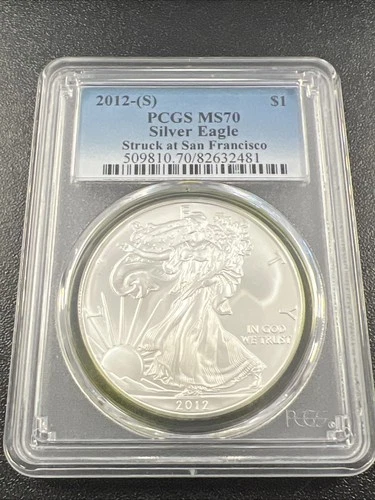 2012-S Silver Eagle $1 - PCGS MS 70 / San Francisco Label / Nice! - No Reserve!