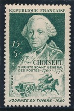 TIMBRE FRANCE 828** Choiseul Journée du timbre  1949