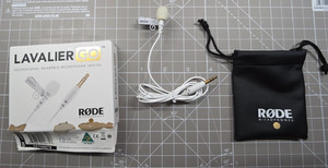 Rode Lavalier Go 3.5mm Clip-On Microphone, White Lapel Omni-directional Mic