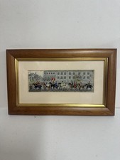 Antique Victorian Stevengraph Silk Picture The Lady Godiva Procession