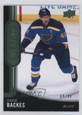 2014-15 Upper Deck Overtime Rookies Emerald 69/99 David Backes #152 a3q