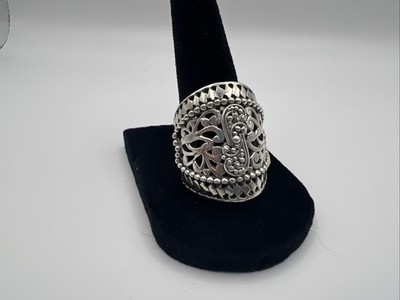 Sarda 925 Sterling Silber Bali filigran Statement Kunsthandwerk Ring Gr. 8,5 Neu