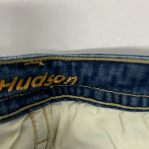 Hudson Denim Short Woman 29 Blue Low Rise Bermuda Cuffed Retro Flap Pockets 13" - Picture 6 of 11