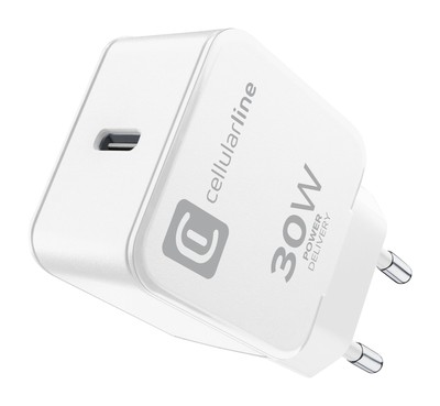 Cellularline USB-C Travel Charger One 30W weiß Adapter Netzteil Ladegerät NEU
