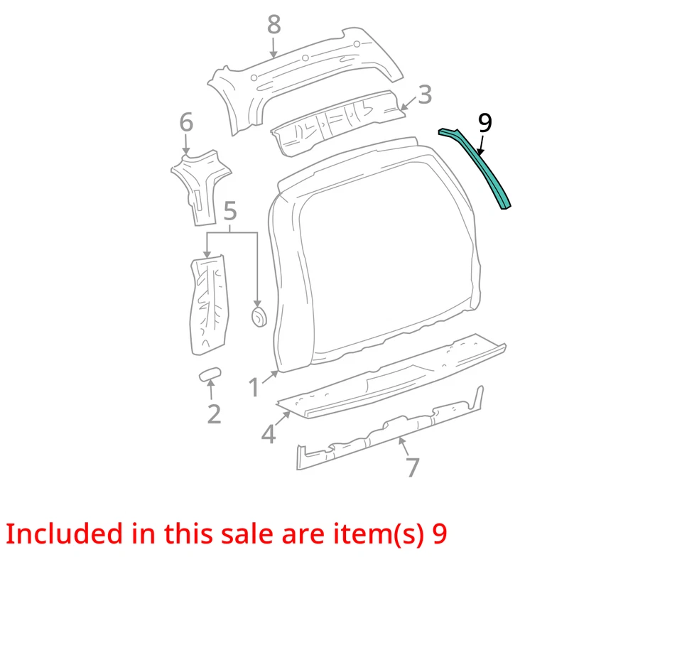 SE ADAPTA A GMC ENVOY XL 2002-2006 TIRA DE SELLADO L/PUERTA WDO S 15231602 - NUEVO OEM Foto 2 de 3