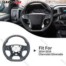 Carbon Fiber Steering Wheel For Chevrolet Tahoe Suburban Silverado 1500 14-18