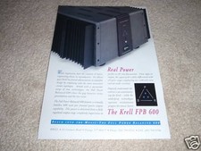 Krell Full Balanced FPB 600 Amplifier Ad 1997, RAW POWER, 1 page, original