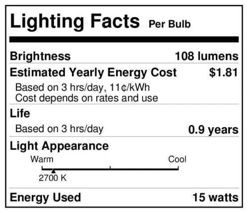 Westinghouse Tubular Bulb 15 W 108 Lumens T7 Intermediate 2-1/8 In. Clear Carded - Image 3 of 3