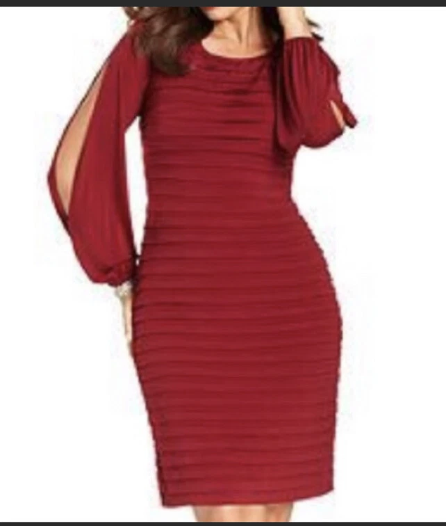 Wine red casual dress top