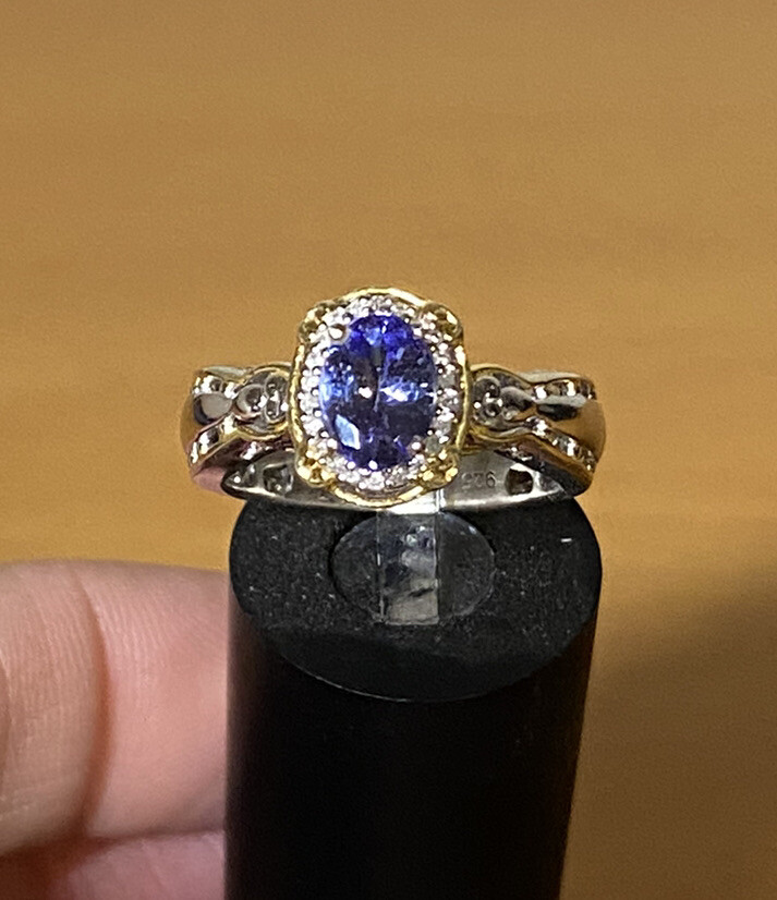 Gems en Vogue Sterling & Gold Embraced 0.94ctw Tanzan… Gem