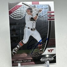 2020 Panini Prizm Draft Picks #PDP130 Carson Taylor Philadelphia Phillies Signed