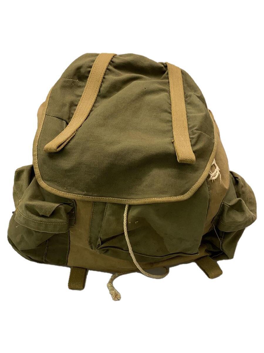 Durable Khaki Military Canvas Backpack Rucksack Plain Style 112