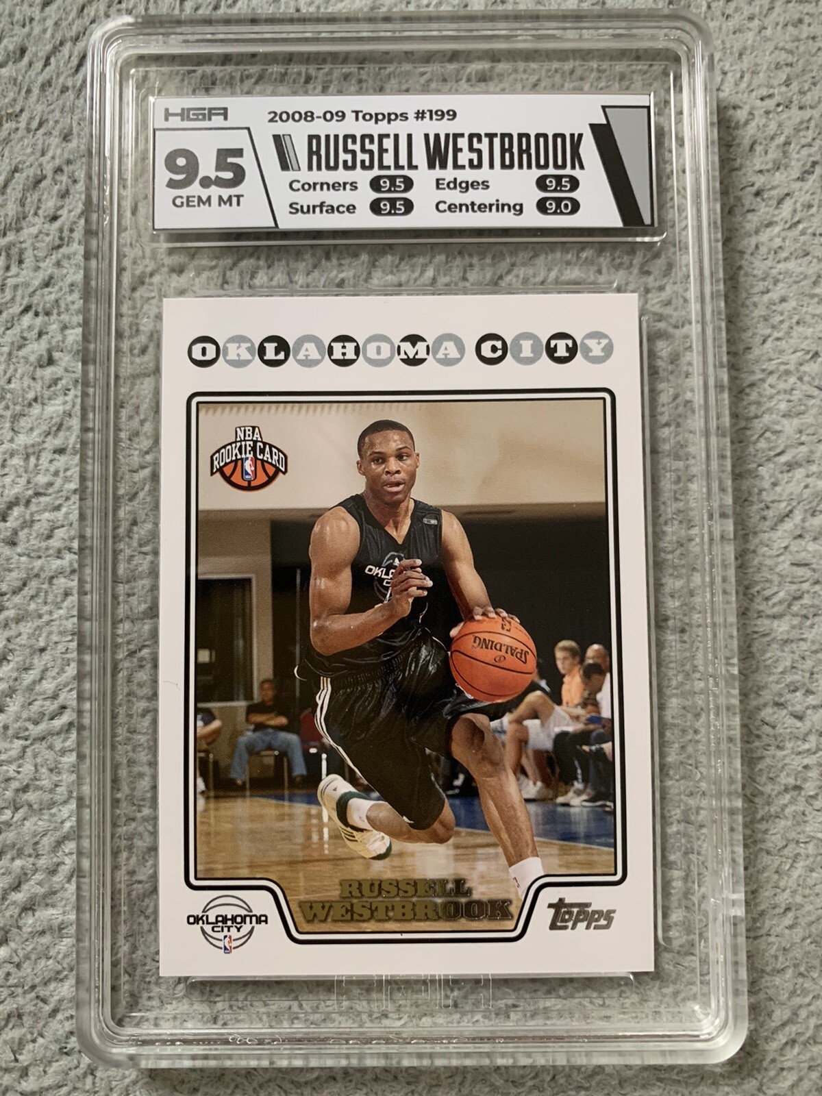 Russell Westbrook 2008-09 Topps #199 HGA 9.5 Gem Mint RC rookie Lakers ...