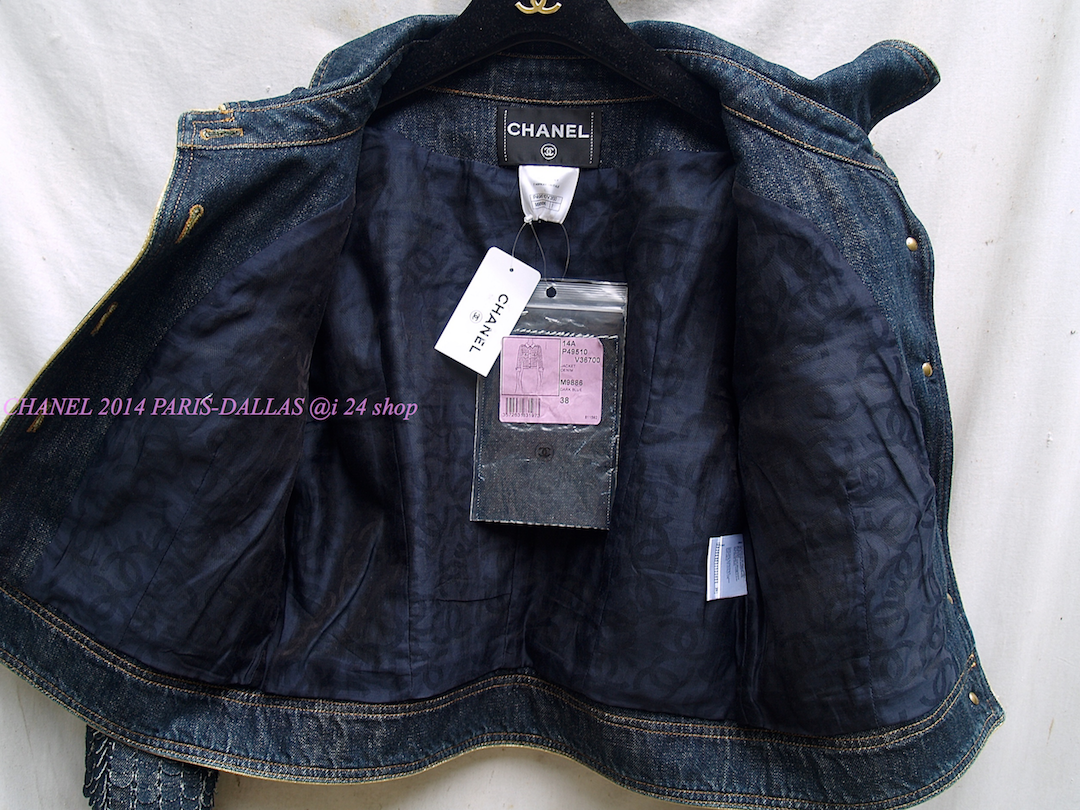 NEW TAGS $8900 THE SEXIEST CHANEL 14A PARIS-DALLAS 3-D DENIM