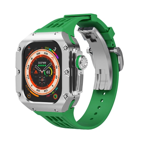 Titanium Alloy Case+Silicone Strap MOD KIT For Apple Watch Ultra /Ultra 2 3 49mm - Picture 41 of 44