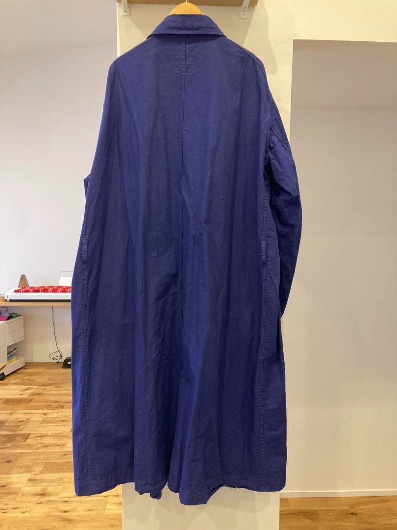 Chez Vidalenc Trench Coat Royal Blue L size From Japan | eBay