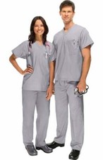 Allheart Basics Scrub Set Top and Pants Grey - New