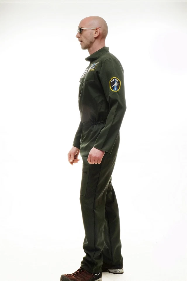 DRESS ME UP Disfraz Hombre Piloto de Combate Militar Mono Airforce, Gr. S/M - Imagen 3 de 4
