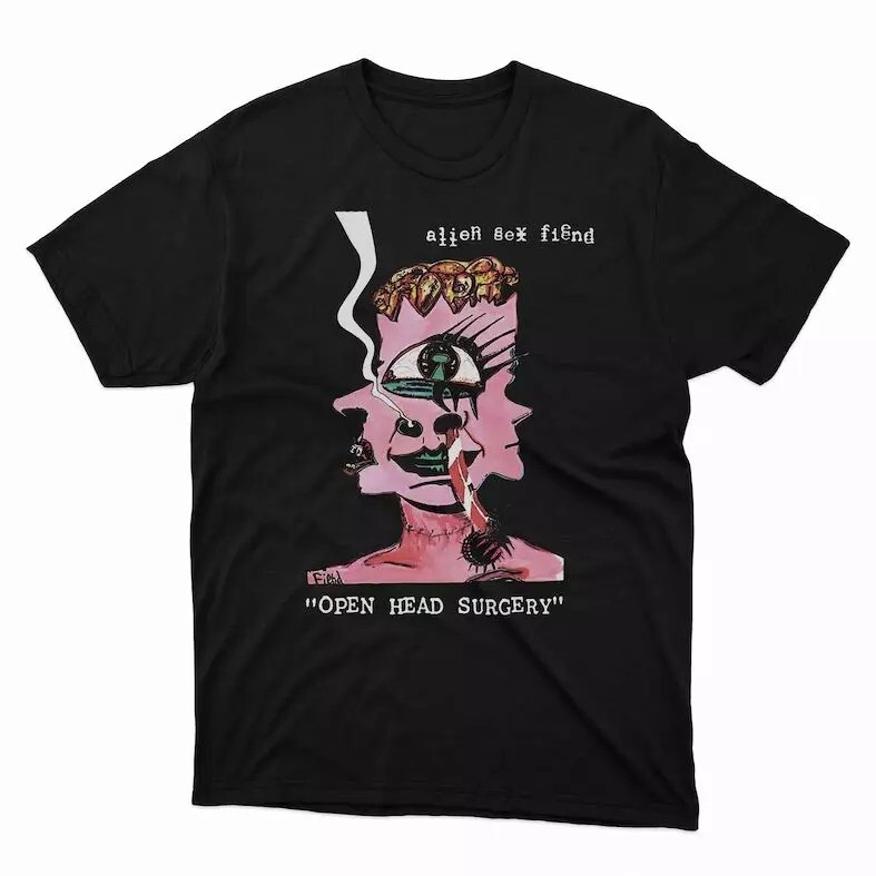 Alien Sex Fiend Open Head Surgery T-Shirt Sizes S to 5XL