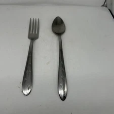 MCM Vintage Mar Crest Stainless Fork Spoon Atomic Star JAPAN