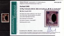 Kurland 2III vz tadellos ** MNH POSTFRISCH+gepr. Befund 130EUR (K7289