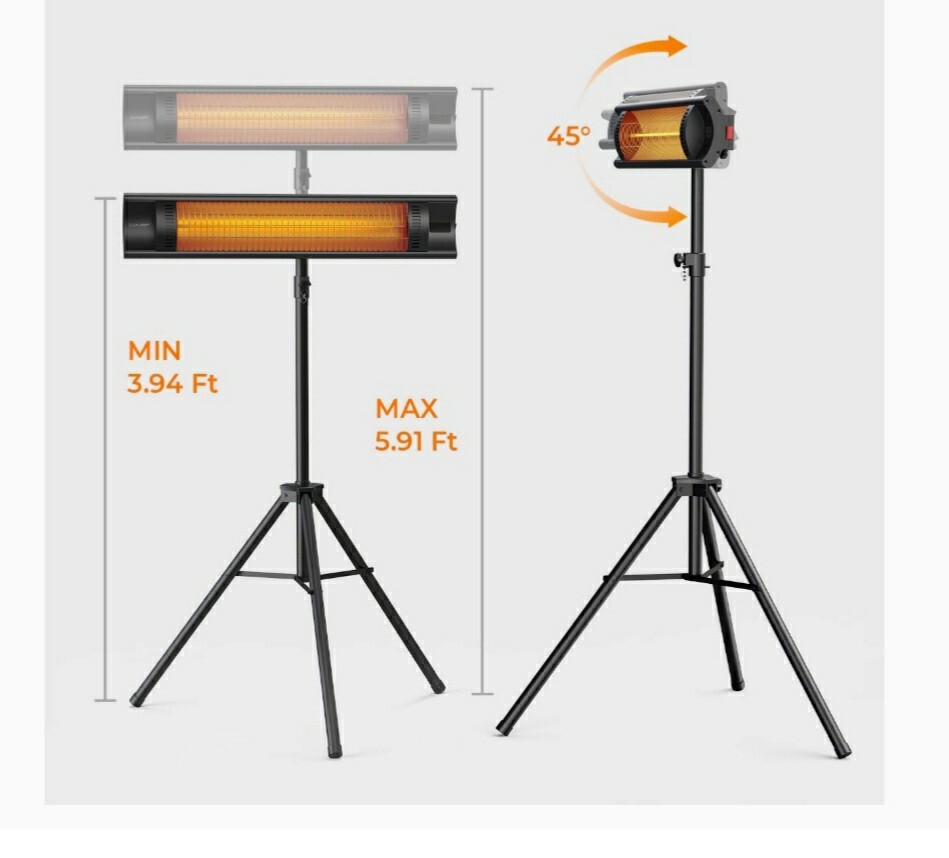 NEW - Luwior LWIH001 - Carbon Infrared Indoor/Outdoor Heater w/Remote,  1500W | eBay