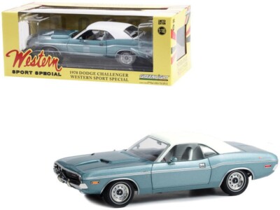1970 DODGE CHALLENGER WESTERN SPORT SPECIAL BLUE WHITE TOP 1:18 BY