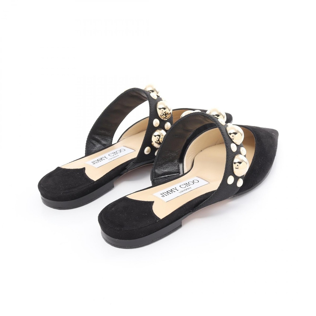 JIMMY CHOO BASETTE FLAT Mule #37 shoes sandals ZRM221 Suede JIMMY CHOO BASETTE FLAT Mule #37 shoes sandals ZRM221 Suede